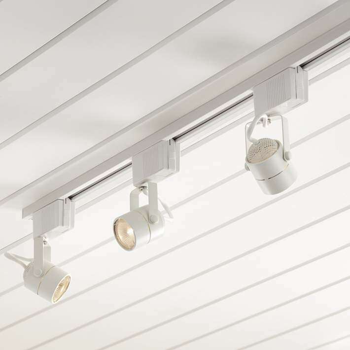 NEW PRO TRACK WHITE 3 LIGHT TRACK LIGHT KIT (RETAIL: $129.99)