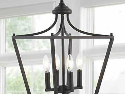NEW 4 LIGHT RUBBED OIL LANTERN CHANDELIER