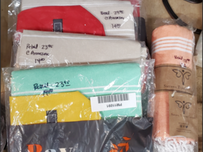 NEW BAY LAUREL COTTON TURKISH TOWEL POUCH (3AVAILALBE) RETAILS: $23.95 EACH