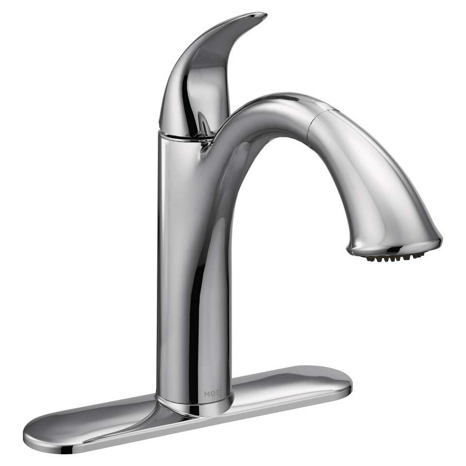 NEW MOEN CAMERIST CHROME PULL OUT KITCHEN FAUCET (RETAIL: $285)