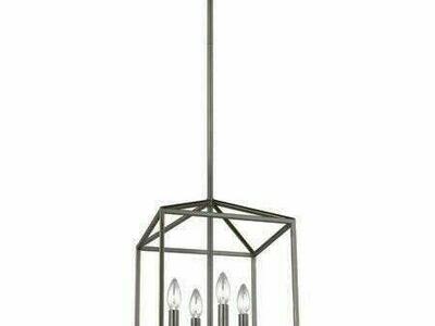 NEW GENERATION LIGHTING PERRYTON 4 LIGHT CHANDELIER (RETAIL: $259.99)
