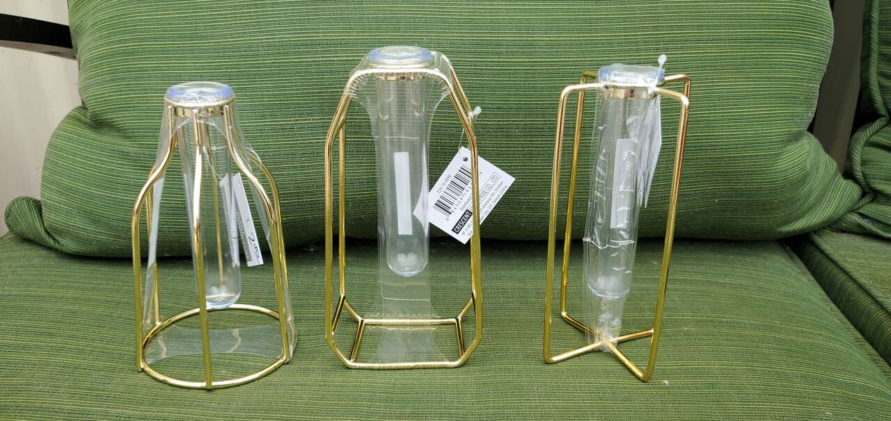 NEW GOLD PROPAGATE TEST TUBE FOR PLANTS (3 DIFFERENT SIZES)