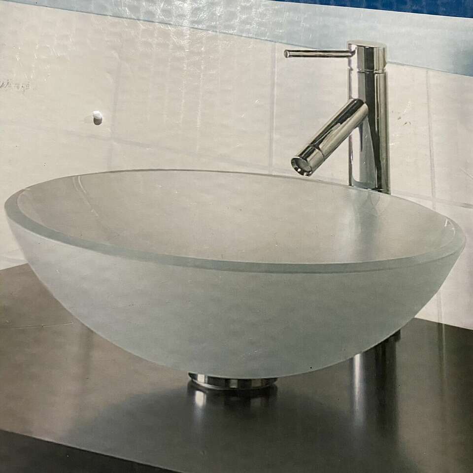 NEW GLASS VESSEL PEGASUS SINK (RETAIL: $121)