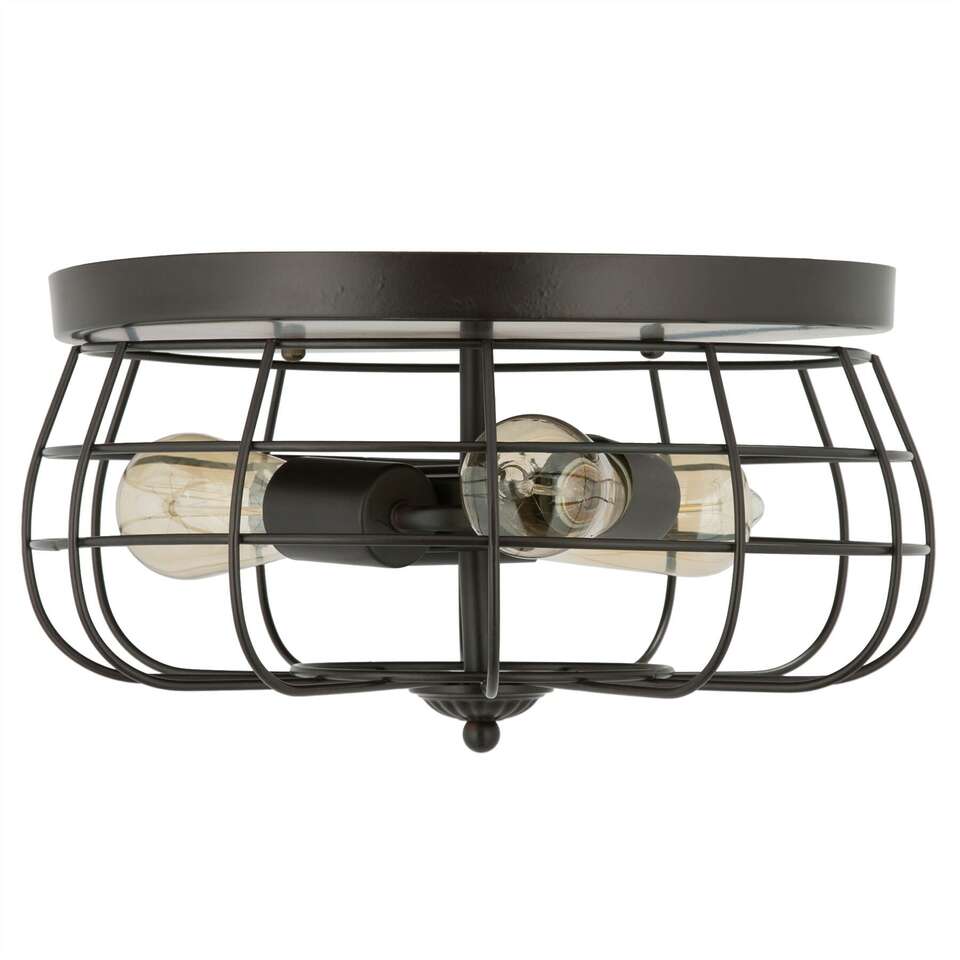 NEW 3 LIGHT BRONZE FLUSHMOUNT CHANDELIER (2 AVAILABLE)