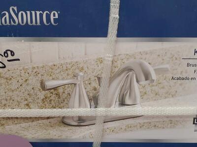 NEW CHROME 4 INCH SPREAD CENTERSET BATHROOM FAUCET