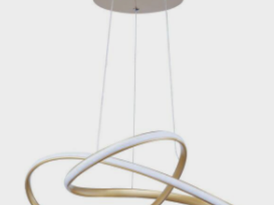 NEW LED BRUSHED GOLD ADJUSTABLE CHANDELIER