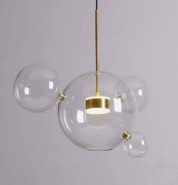NEW EDISLIVE GLASS BUBBLE LED CHANDELIER LIGHT (RETAILS: $169.99)