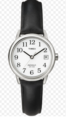 NEW TIMEX WOMEN'S EASY READER INDIGLO WATCH WITH LEATHER STRAP (RETAIL: $36.99)