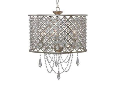 NEW ETHAN ALLEN ANTOINETTE 4 LIGHT CRYSTAL CHANDELIER (RETAIL: $1390)