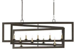 NEW  CURREY & COMPANY MIDDLETON 11 LIGHT WROUGHT IRON CHANDELIER (RETAIL: $1844)