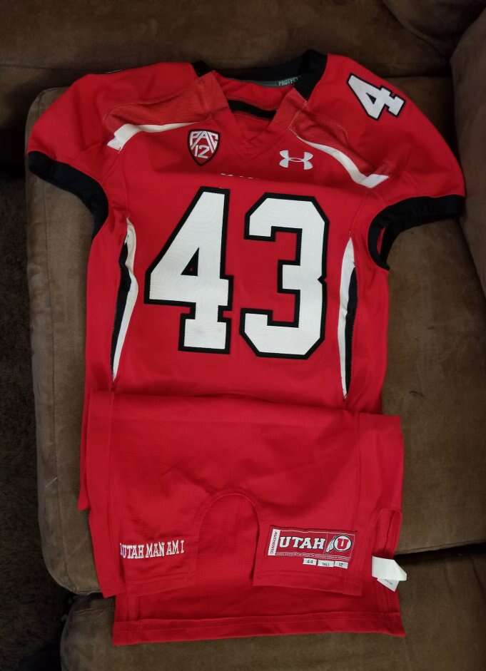 Utah Utes Game Worn/Issued Football Jersey