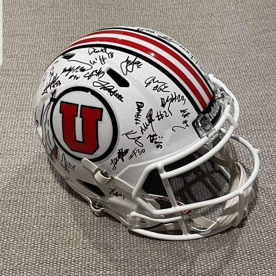 2024 player signed Utes Helmet