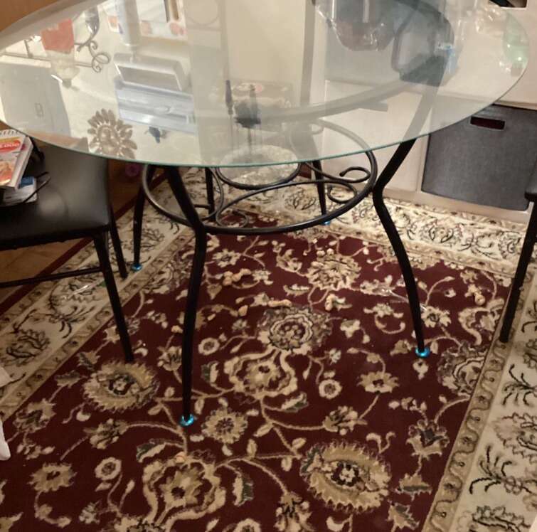 Glass Top Table And 4 Chairs Furniture