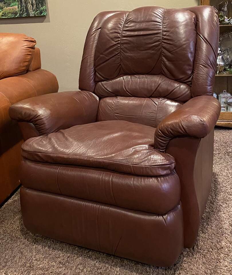 Lazy Boy Leather Recliner Burgundy Br… Furniture