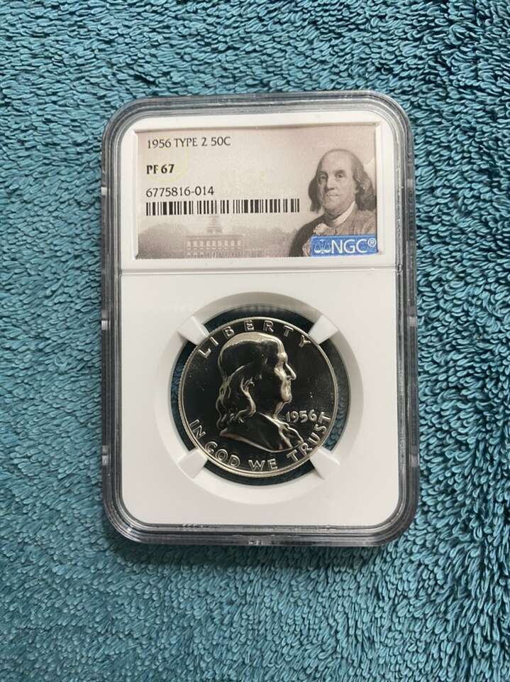 1956 Type 2 Franklin NGC PF 67 Silver Half Dollar