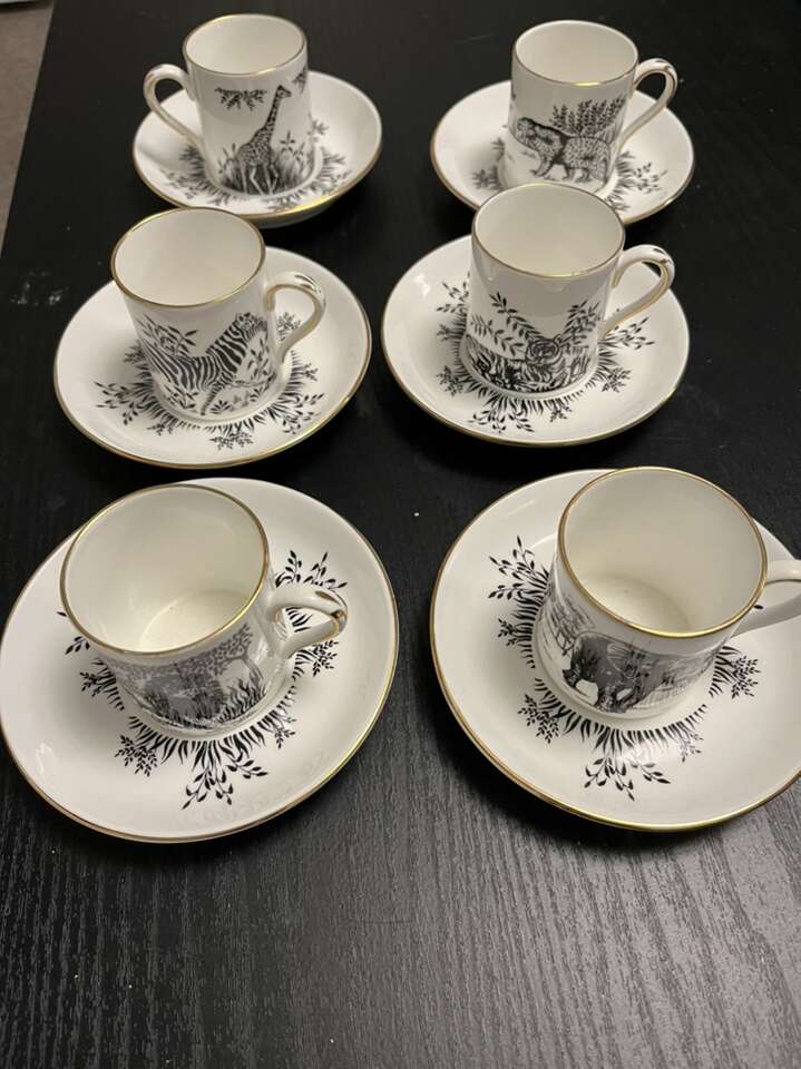 Crown Staffordshire Teacups & Saucers