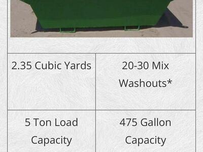 Concrete Washouts And Tear out Containers!!