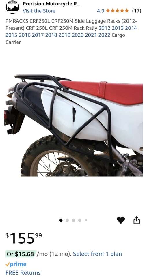 Precision Motorcycle Racks -Side Luggage Rack