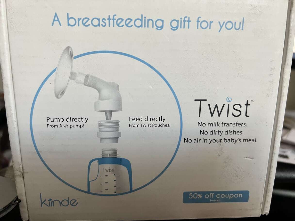KIINDE TWIST DIRECT-PUMP BREAST MILK COLLECTION, STORAGE, AND FEEDING SYSTEM SAMPLE KIT/BRAND NEW