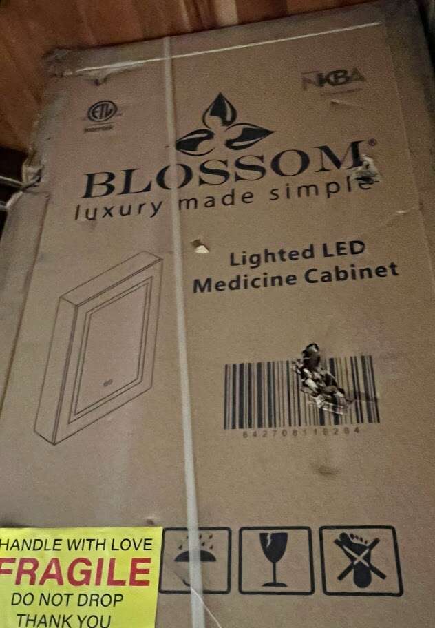BLOSSOM LIGHTED LED MEDICINE CABINET WITH DEFOGGER/ BRAND NEW