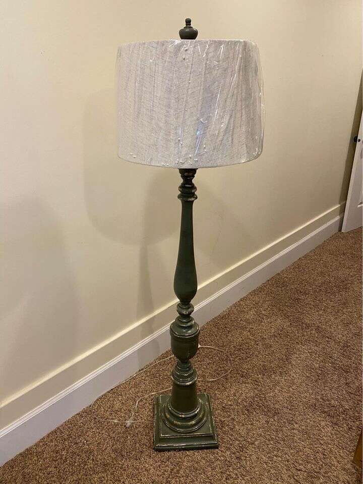 Distressed green lamp/BRAND NEW