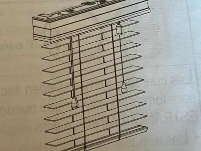 35" WHITE VINYL BLIND/BRAND NEW