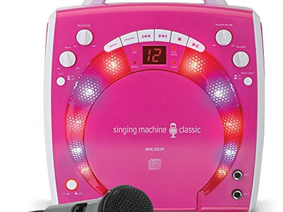 SINGING MACHINE SML-283P CDG Karaoke Player Pink Karaoke Machine/BRAND NEW BOX IS SOMEWHAT DAMAGE, BUT ITEM IS BRAND NEW