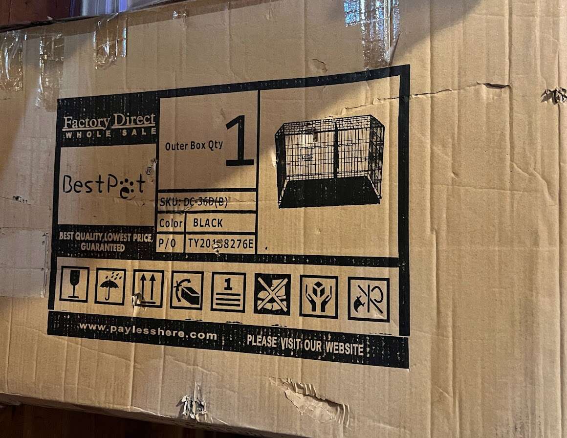 BEST PET DOG CRATE/35.8"X 22.5"X25/BRAND NEW