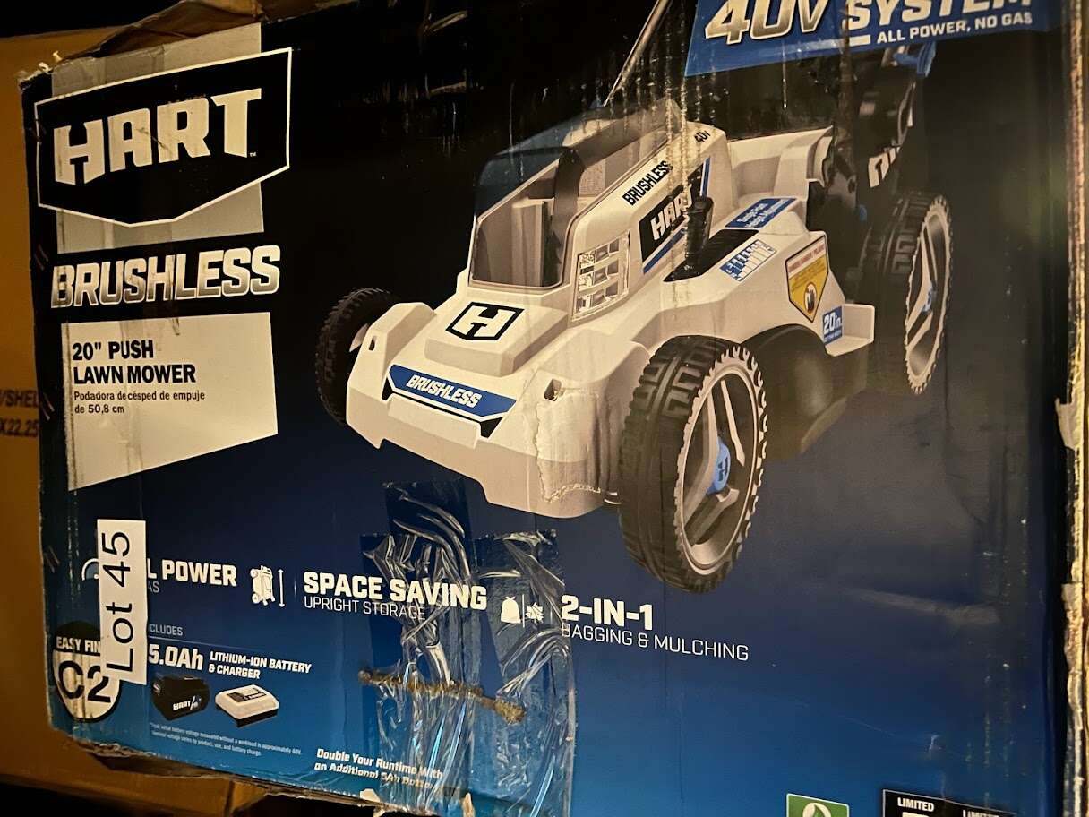 HART BRUSHLESS 20' PUSH LAWN MOWER 40V CORDLESS SYSTEM/BRAND NEW