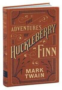 THE ADVENTURES OF HUCKLEBERRY FINN Mark Twain Faux Leather Flexibound/USED