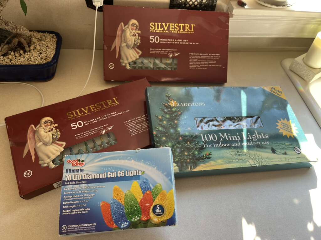 Set Of 4 Brand New Boxes Of Colored Lights