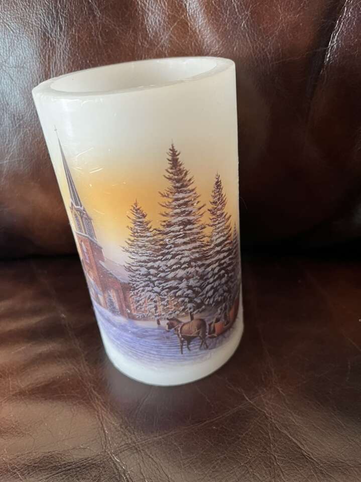 Fancy Holiday Battery Operated Candle With Timer