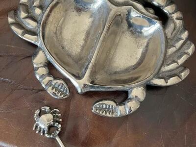 Crab Serving With Spoon Set