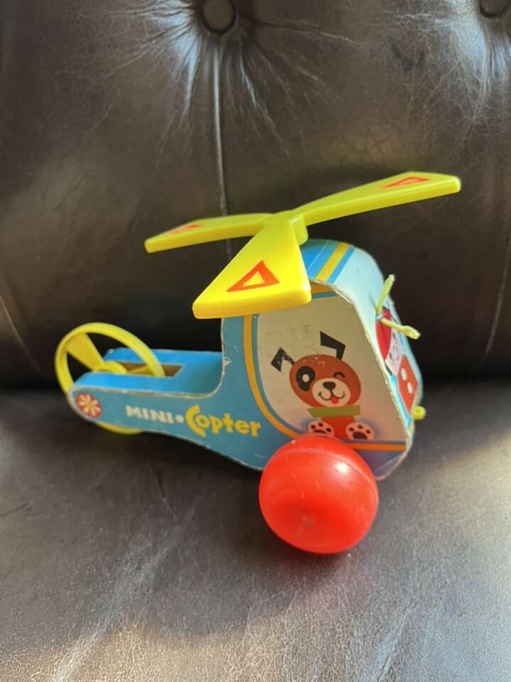 Fisher Price Mini Copter 1970 Pull Toy
