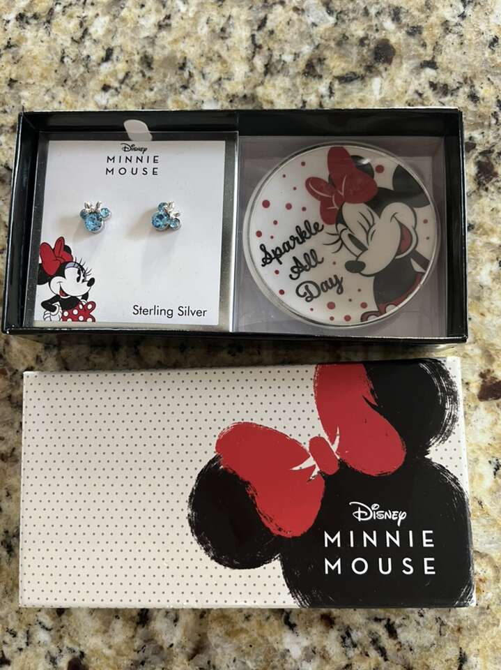 Disney Minnie Mouse Sterling Silver Jewelry Set