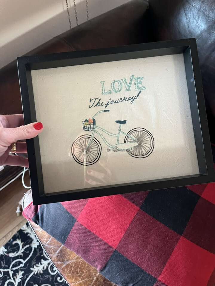 Embroidered Love The Journey Bike Picture