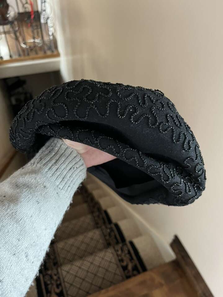 Antique wool hat belvedere brand black