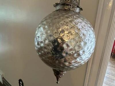 Beautiful heavy metal and glass candle holder