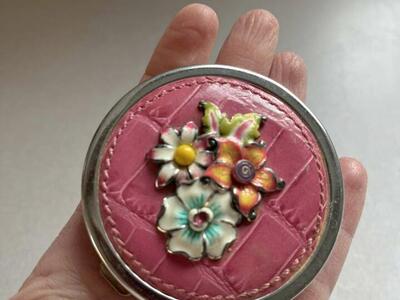 Brighton Collectibles Leather Topped Mirror 3”