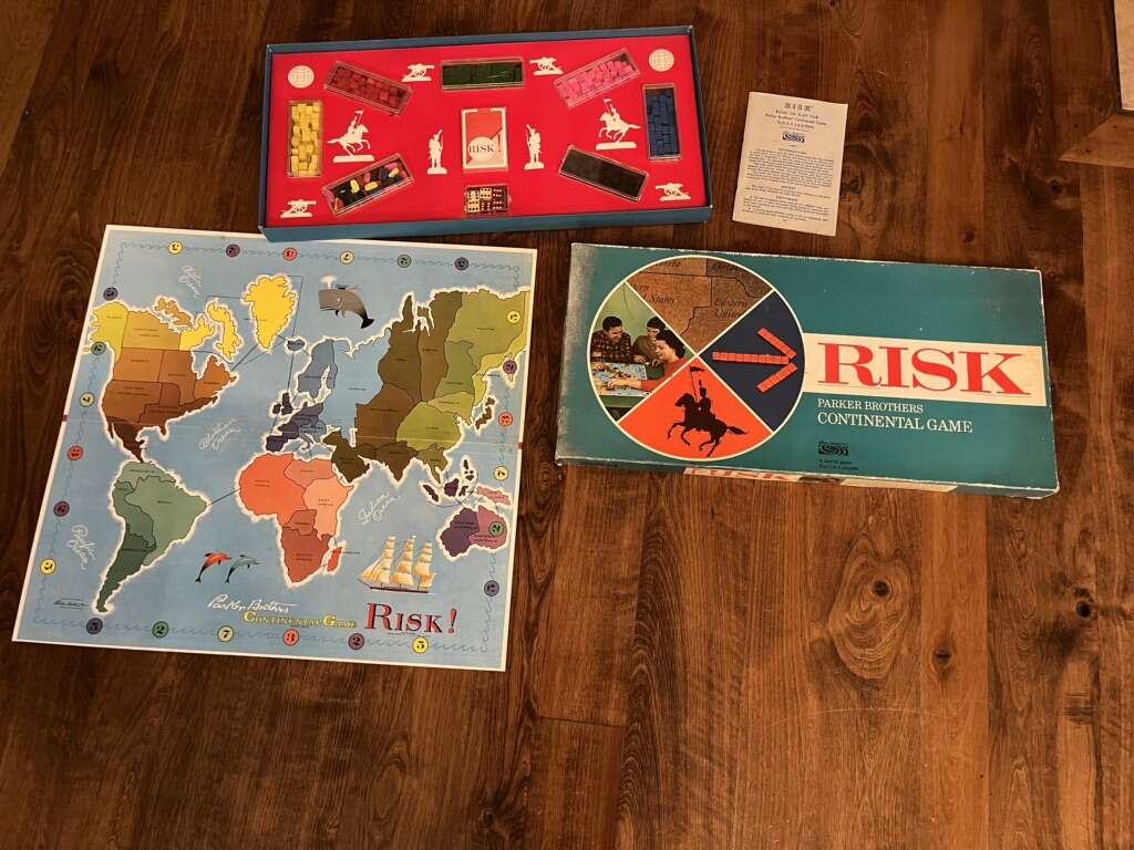 Vintage 1968 Risk Game With Wooden Pieces