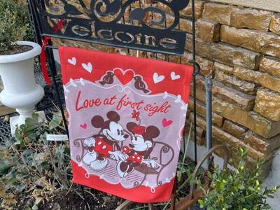 Disney Flag And Metal Flag Holder