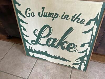 Large Go Jump On The Lake Picture 30 X 30