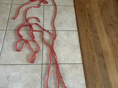 Red Christmas Bead Strands 30 Feet