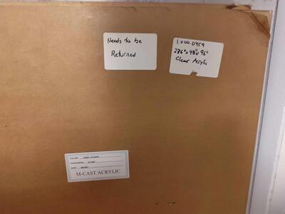 Brand New M-Cast 6mm (0.236") 0.236 X 48"X 96" Clear Acrylic sheet