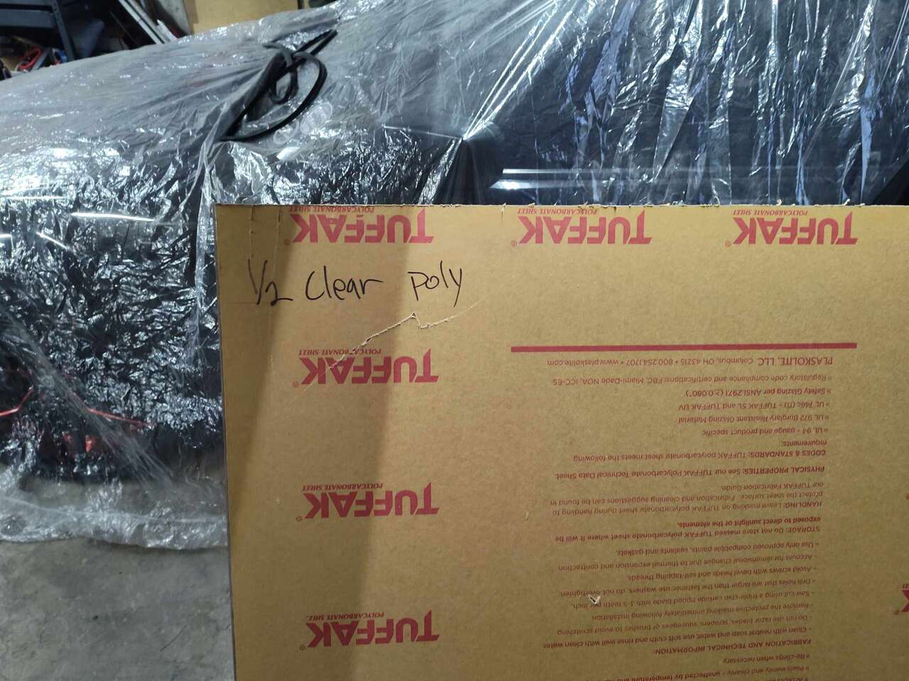 "Tuffak" Clear polycarbonate 1/2"x48"x96" Sheet