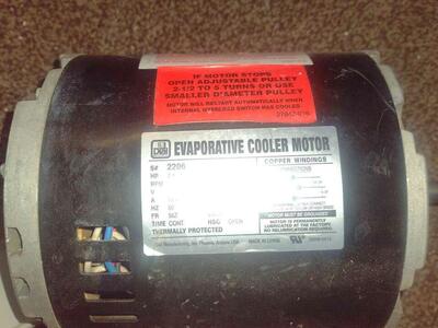 3/4 hp electric motor, for cooler