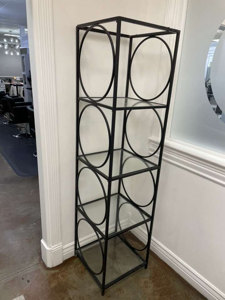 Metal And Glass Display Shelf Furniture