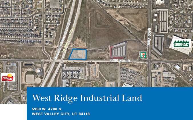 West Ridge Industrial Land - 1.93 AC, Up To 34,000 SF - West Valley, UT