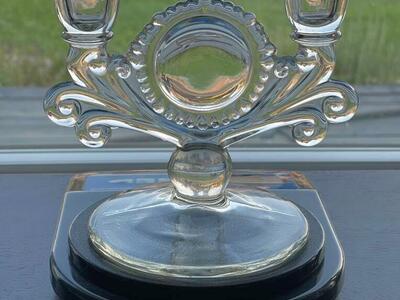 Vintage Paden City Etched Baby Orchid Pair 1930’s