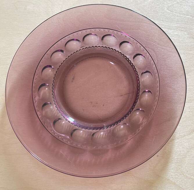 Plate King's Crown Cranberry Flashed $6.98